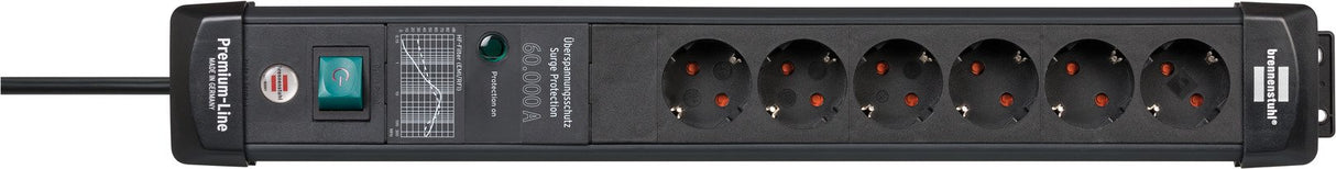 EAN 4007123674091 - Brennenstuhl 1951160401 base múltiple 3 m 6 salidas AC Interior Negro imagen 1