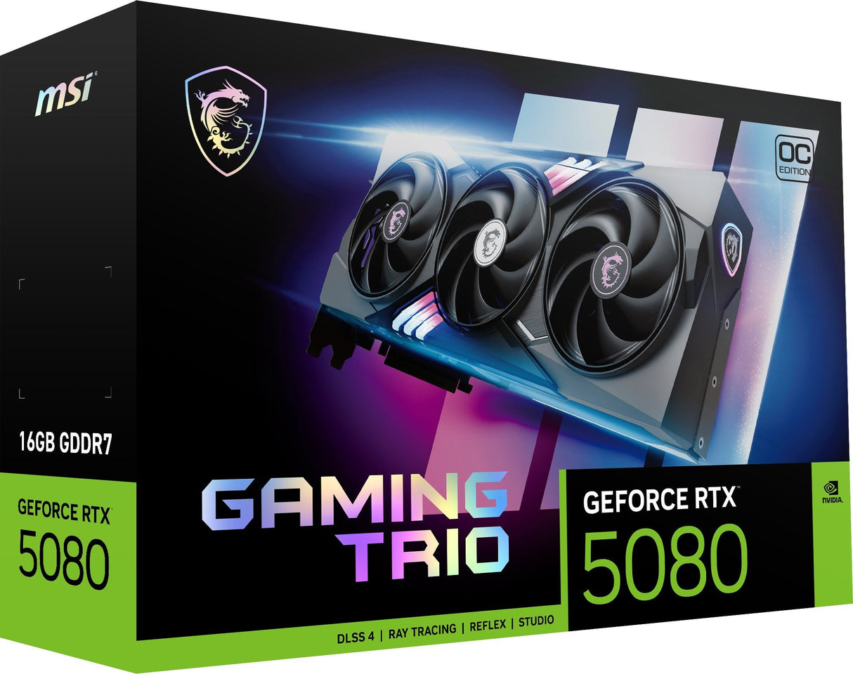 EAN 4711377292160 - MSI GAMING GEFORCE RTX 5080 16G TRIO OC tarjeta gráfica NVIDIA 16 GB GDDR7 imagen 7