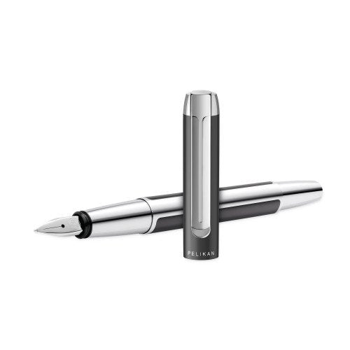 EAN 4012700822628 - Pelikan Pura P40 pluma estilográfica Sistema de carga por cartucho Antracita, Acero satinado 1 pieza(s) imagen 2