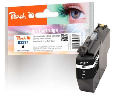 Tinta Melocotón Negra Pi500-219(Compatible Con Brother Lc-3217bk)