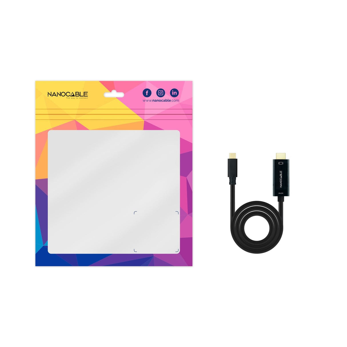 EAN 8433281012882 - Nanocable 10.15.5132 adaptador de cable de vídeo 1,8 m USB Tipo C HDMI tipo A (Estándar) imagen 5