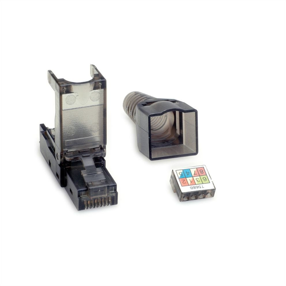 Value 26.99.0372 Conector Rj45 Negro, Transparente