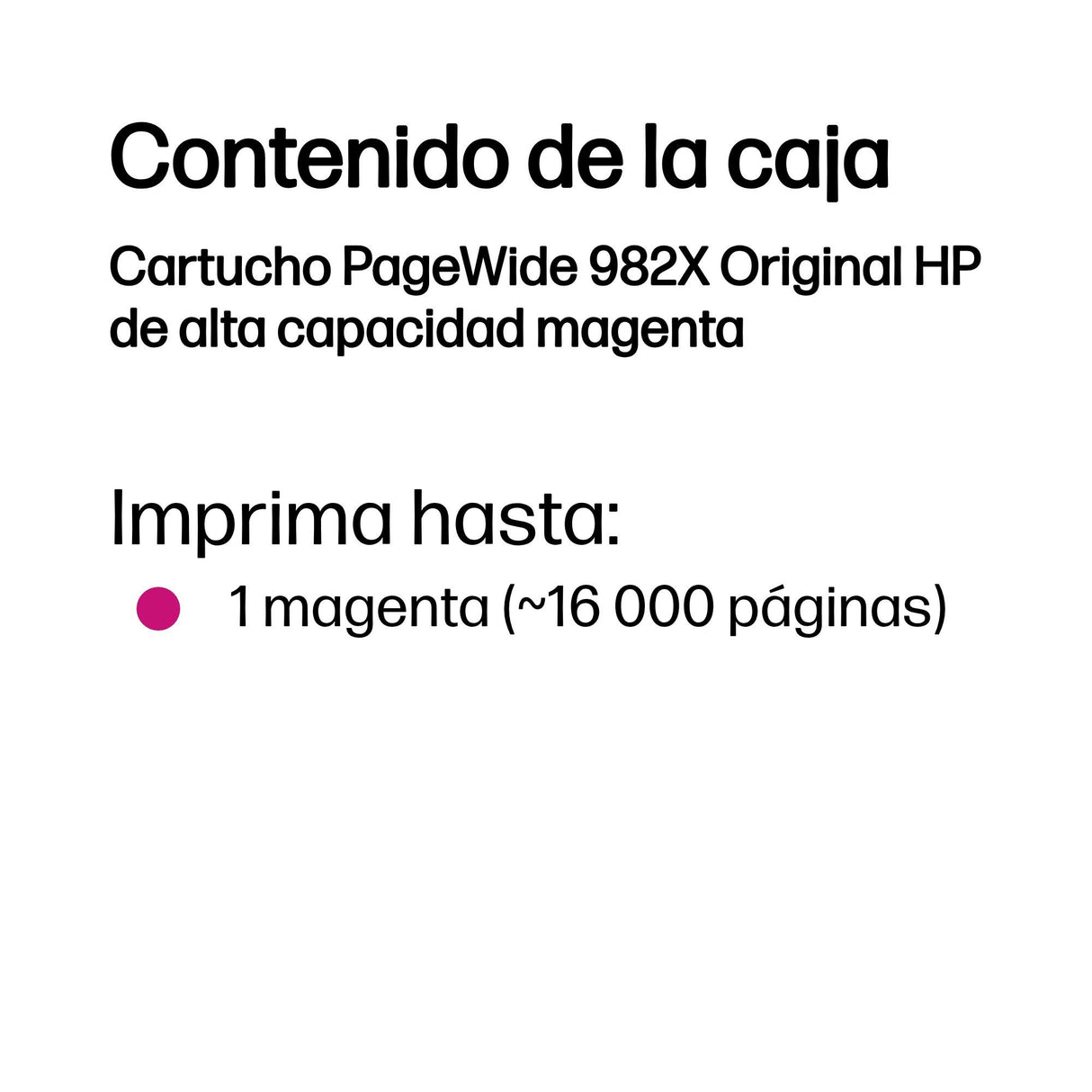 EAN 0190781050100 - HP 982X High Yield Magenta Original PageWide Cartridge cartucho de tinta 1 pieza(s) Alto imagen 3