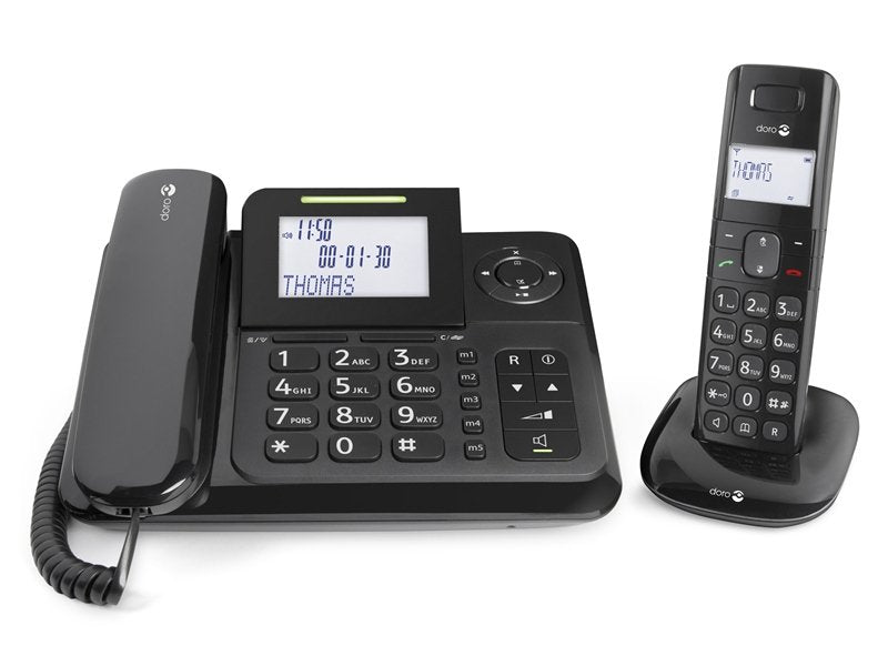 Doro Comfort 4005 Teléfono Dect/Analógico Negro Identificador De Llamadas