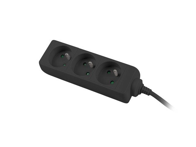 EAN 5901969414875 - Lanberg PS0-03E-0300-BK base múltiple 3 m 3 salidas AC Interior Negro imagen 2