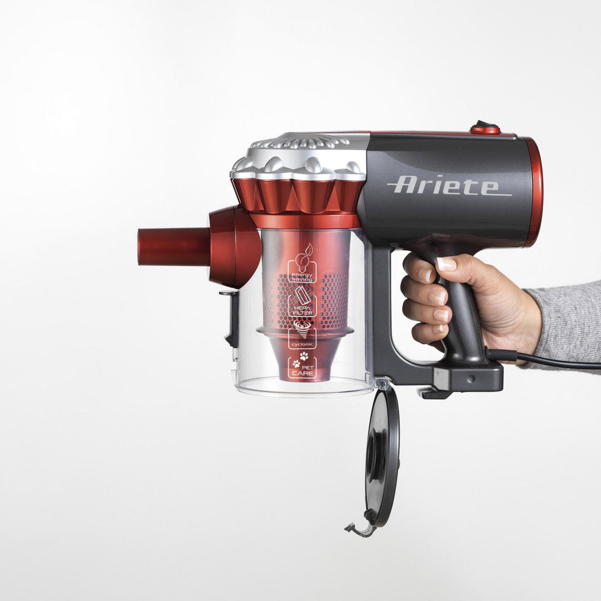 EAN 8003705116948 - Ariete 2761/10 Aspiradora escoba 2 en 1 Corriente alterna Secar HEPA Sin bolsa 1 L 600 W Rojo imagen 6