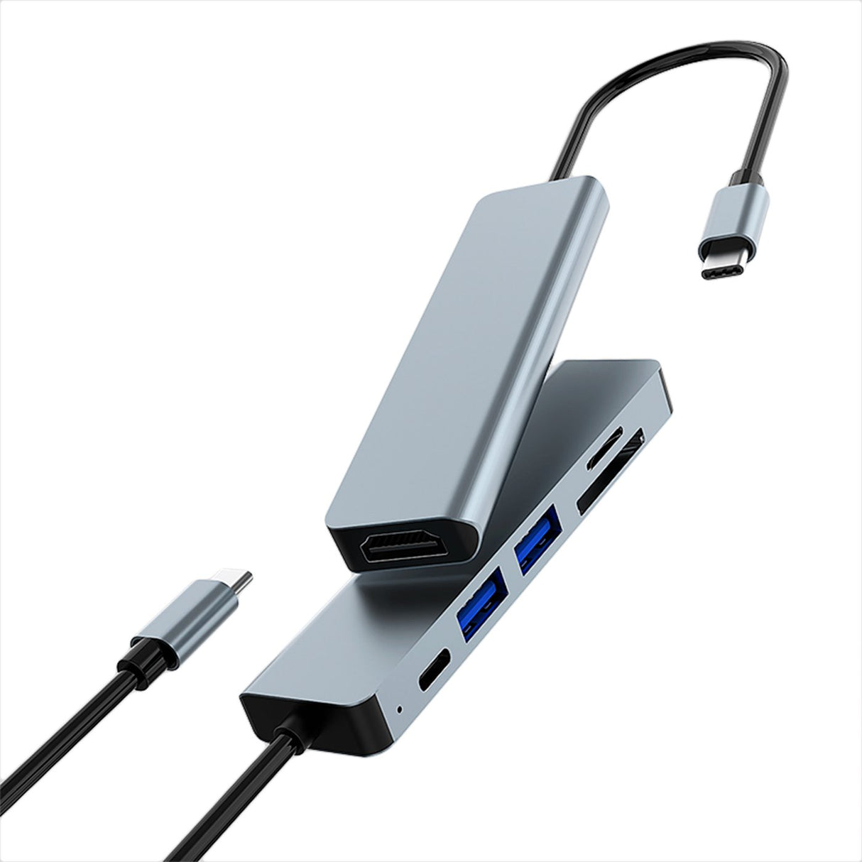 EAN 8436624420283 - CoolBox miniDOCK C61 Alámbrico USB 3.2 Gen 1 (3.1 Gen 1) Type-C Gris imagen 3