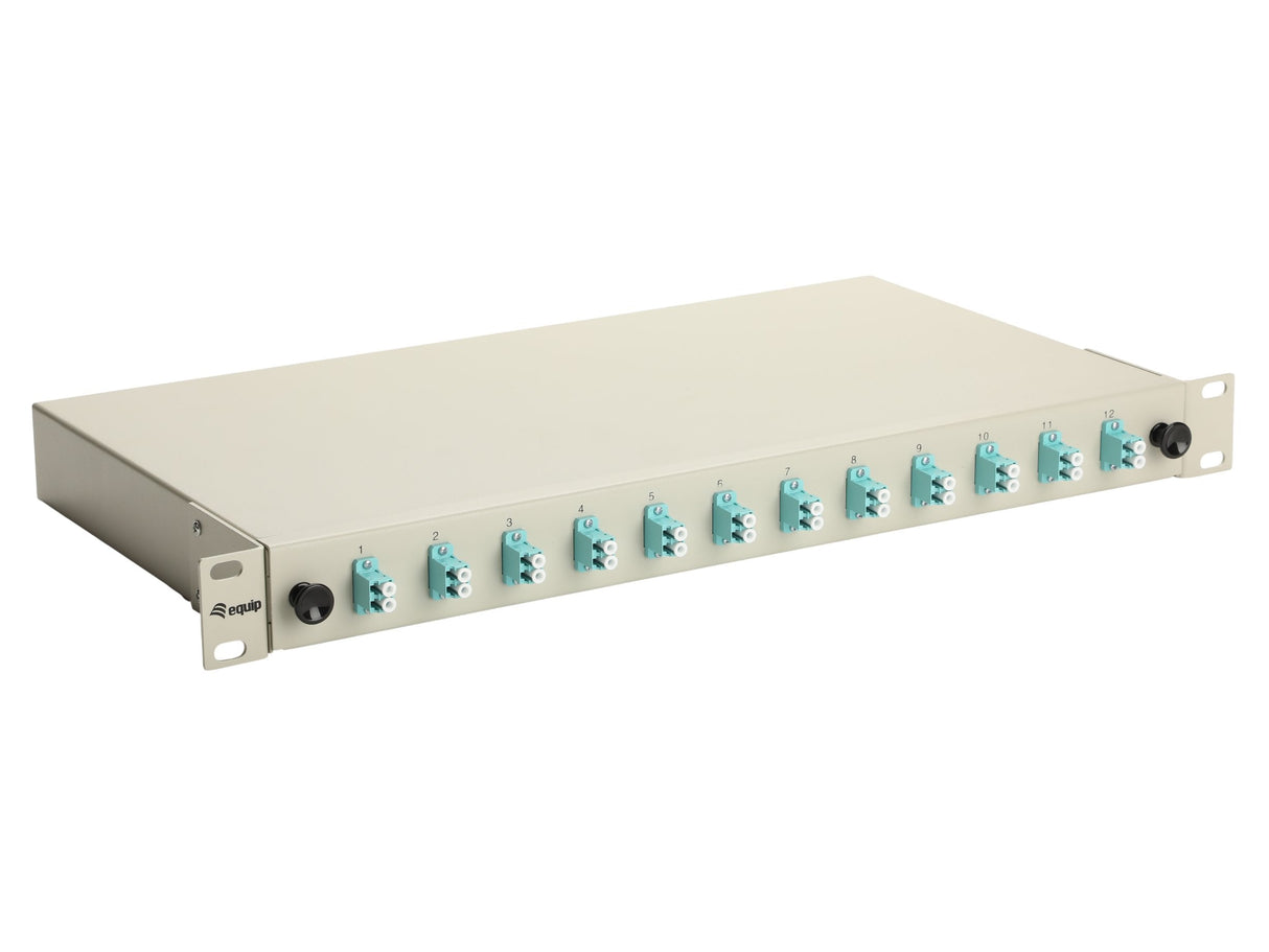 Equip Lwl-Spleisskamen 12-Port Lc-Duplex Om3 1u Komplett Gr