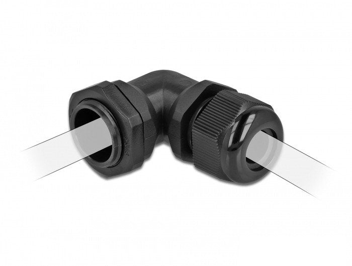 Delock Prensaestopas 90° Angulado Pg21 Negro