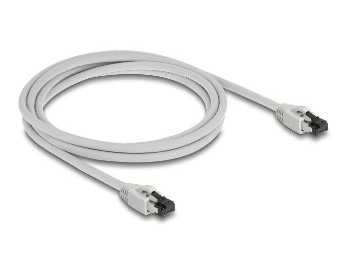 Cable De Red Delock Rj45 Cat.8.1 S/Ftp 2 M Bis 40 Gbps Gris