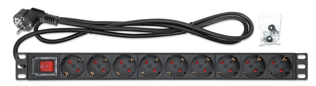 EAN 0766623715133 - Intellinet 715133 unidad de distribución de energía (PDU) 9 salidas AC 1U Negro imagen 5