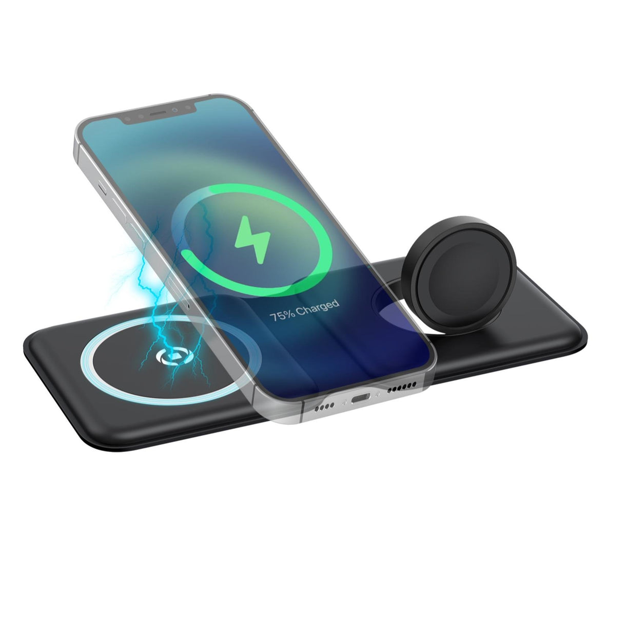 EAN 8021735200635 - Celly MAGFOLD2IN1 Smartphone, Reloj inteligente Negro USB Cargador inalámbrico Interior imagen 1