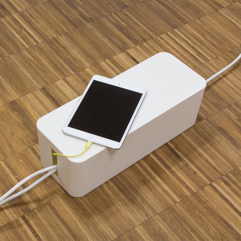 Logilink Organizador De Cables Box Plastico 400x160x135mm Blanco Kab0063