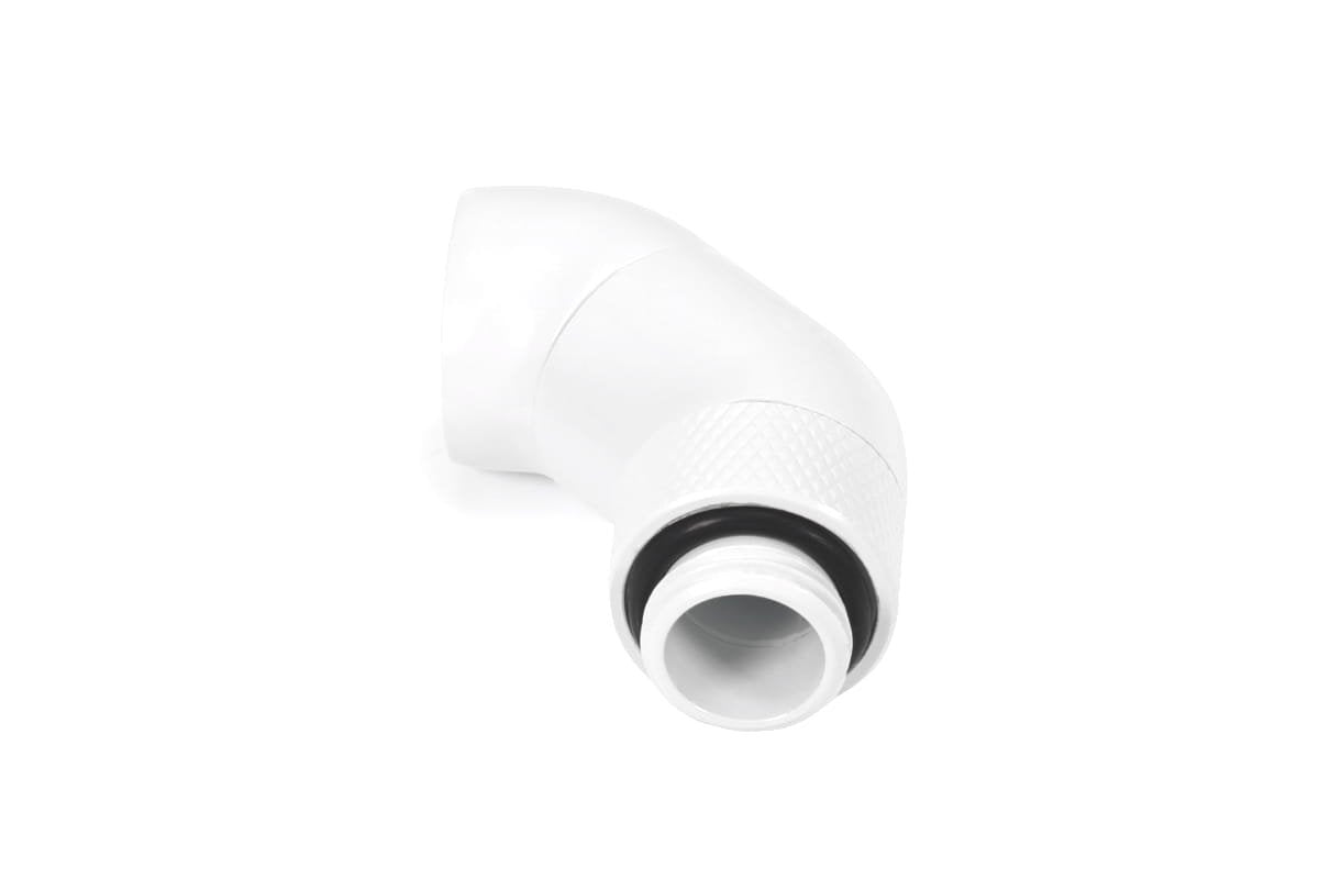 Adaptador Angular De Icículo Alfacool Doble-45 ° G1/4 Ag En G1/4 Ig, Conexión Blanca, 2x 45 ° En Ángulo 17628