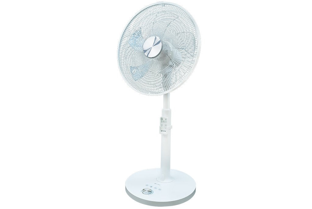 Grunkel Ventilador De Pie 2-28w Regulable Ultrasilencioso Programable 12 Velocidades Blanco