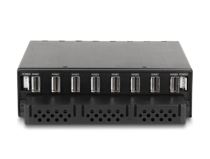 Delock 47129 Rack Móvil De 5.25" Para 8 X Ssd M.2 Nvme Con Conector Sas Sff-8654 Delgado