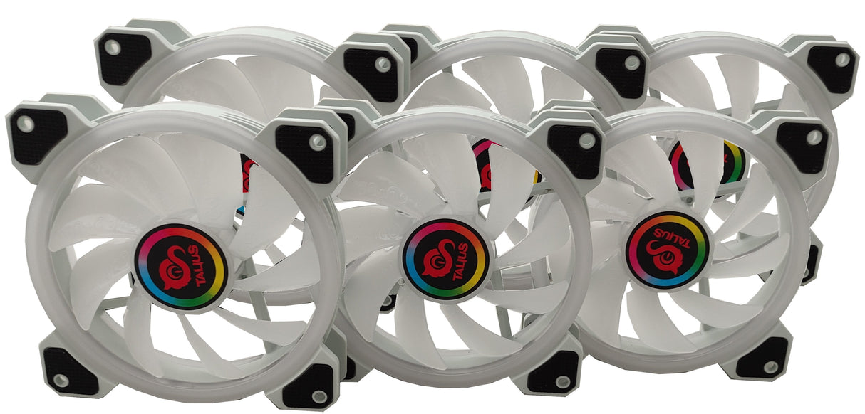 Talius Iris Spectrum Argb/Cronos - Kit De 6 Ventiladores 120 Mm Color Blanco