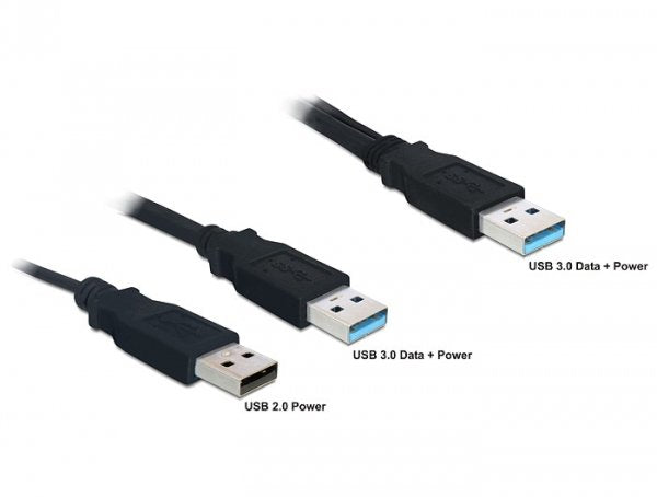 Delock Cable Usb 3.0 Y 1x Usb 3.0-A St+ Usb 2.0-A St 60cm