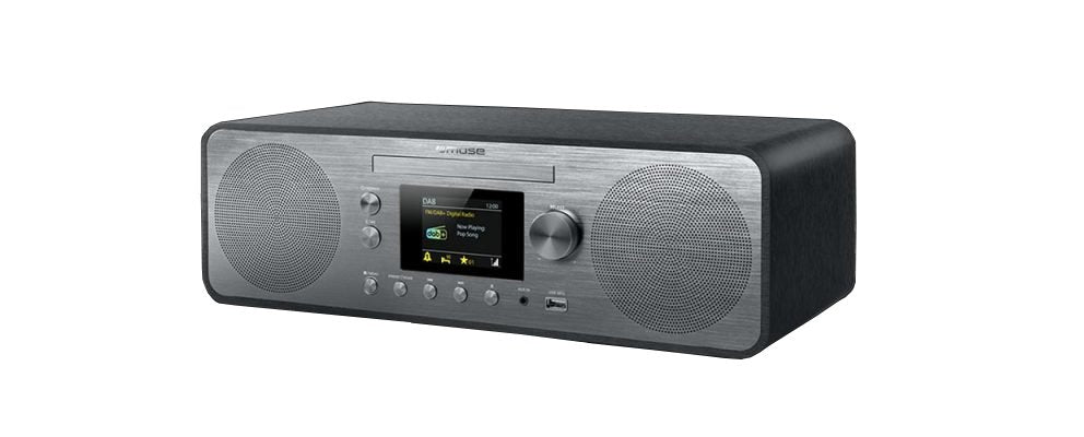 Muse Radio M-885 Dbt Puerto Usb, Radio Fm, Gris, Reproductor De Cd, Bluetooth, 80 W