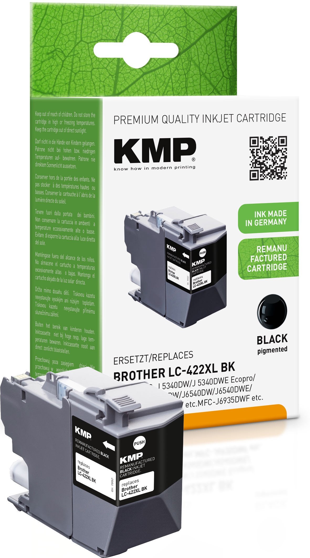 EAN 4011324001587 - KMP 1552,4001 cartucho de tinta 1 pieza(s) Original Alto rendimiento (XL) Negro imagen 1