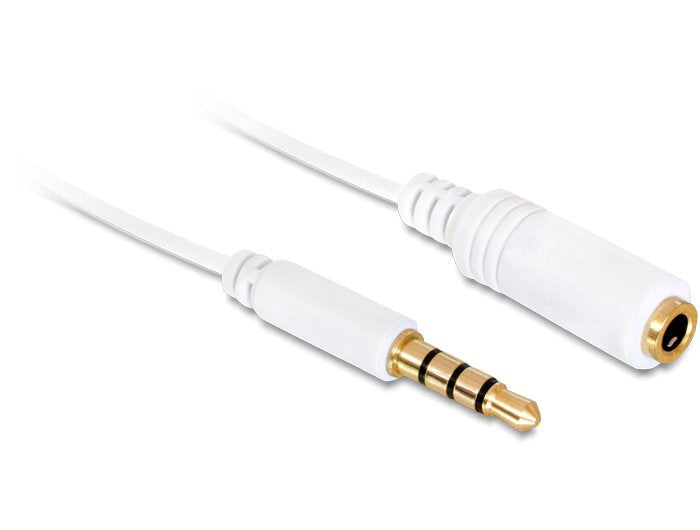 Delock Cable Alargador Audio Klinke 3,5 Mm Conector Macho Conector Hembra 4 Pin 0,5 M