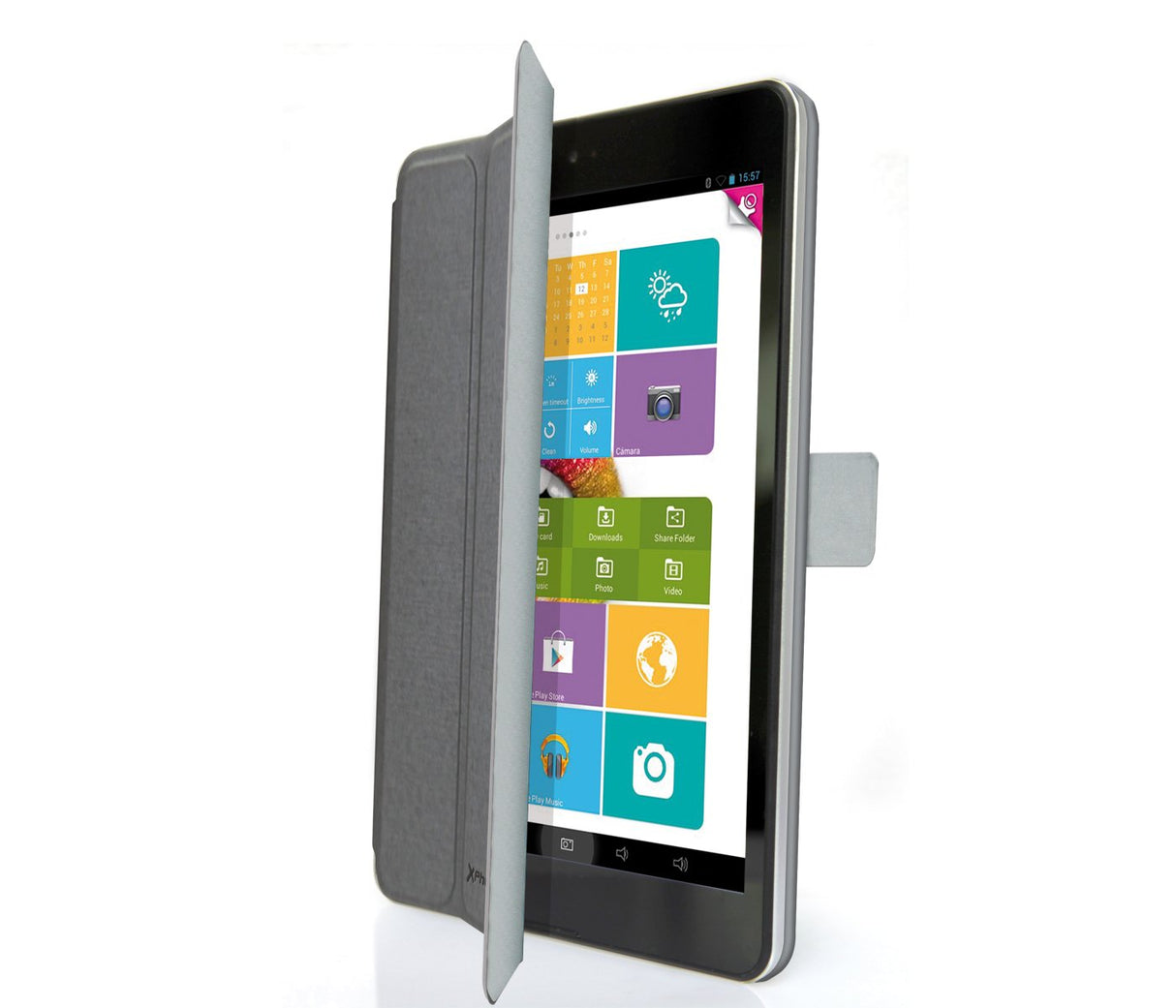 Funda Cover Case Phoenix Para Tablet / Ipad Mini 2-4 Aprox De 7.5 A Material Tipo Skay Gris