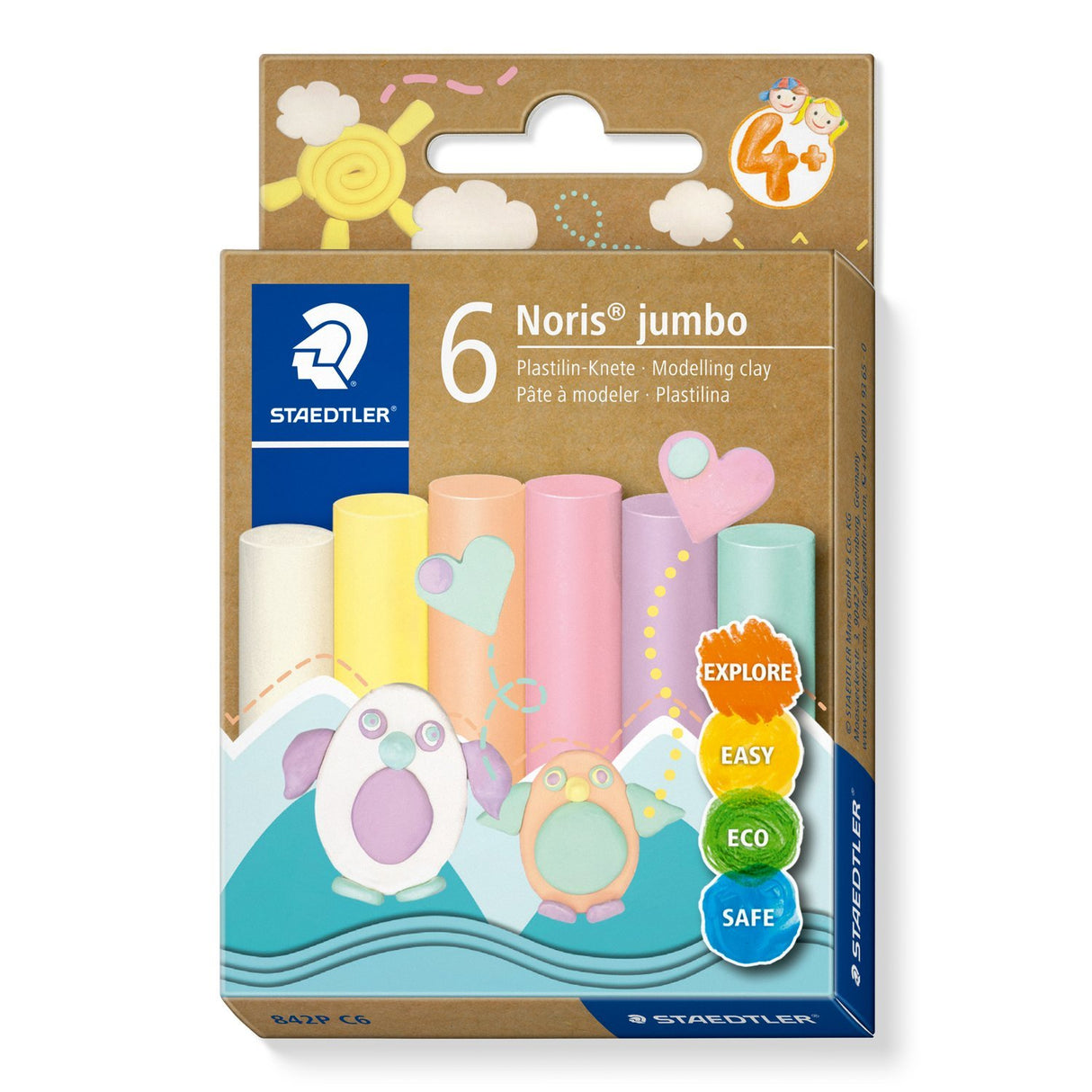 EAN 4007817103074 - Staedtler 842P C6 compuesto para cerámica y modelaje Pasta de modelar 16,6 g Colores surtidos 1 pieza(s) imagen 1