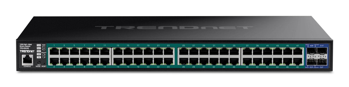 Conmutador Web Smart Poe+ Gigabit De 52 Puertos Trendnet Con Sfp+ 10g