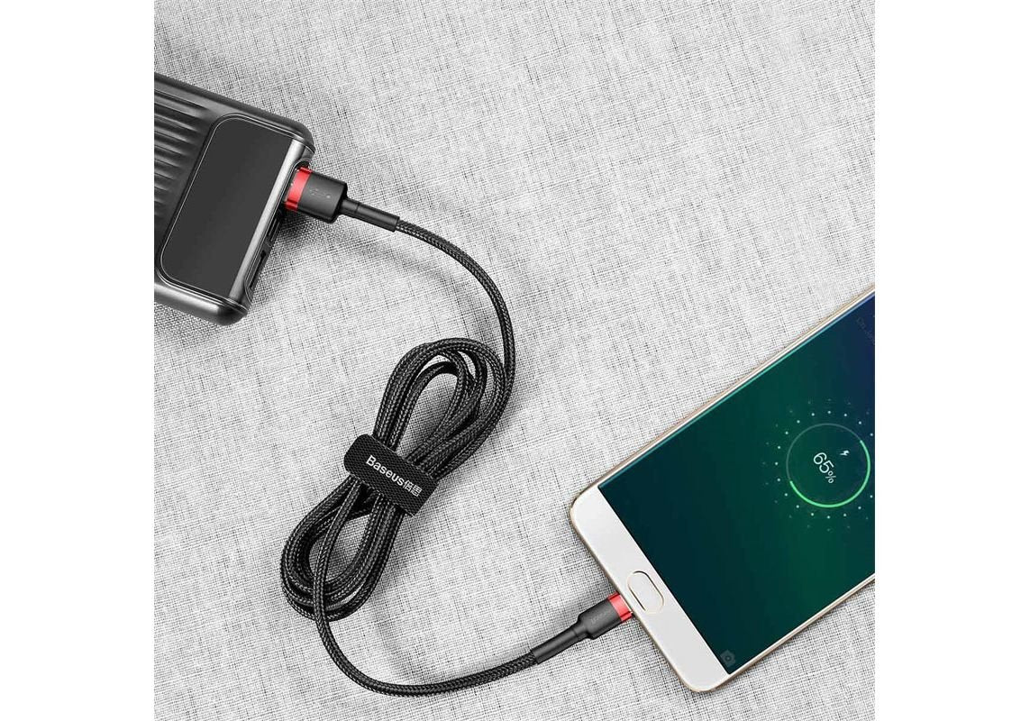 EAN 6953156280373 - Baseus Cafule cable USB 2 m USB A Micro-USB A Negro, Rojo imagen 7