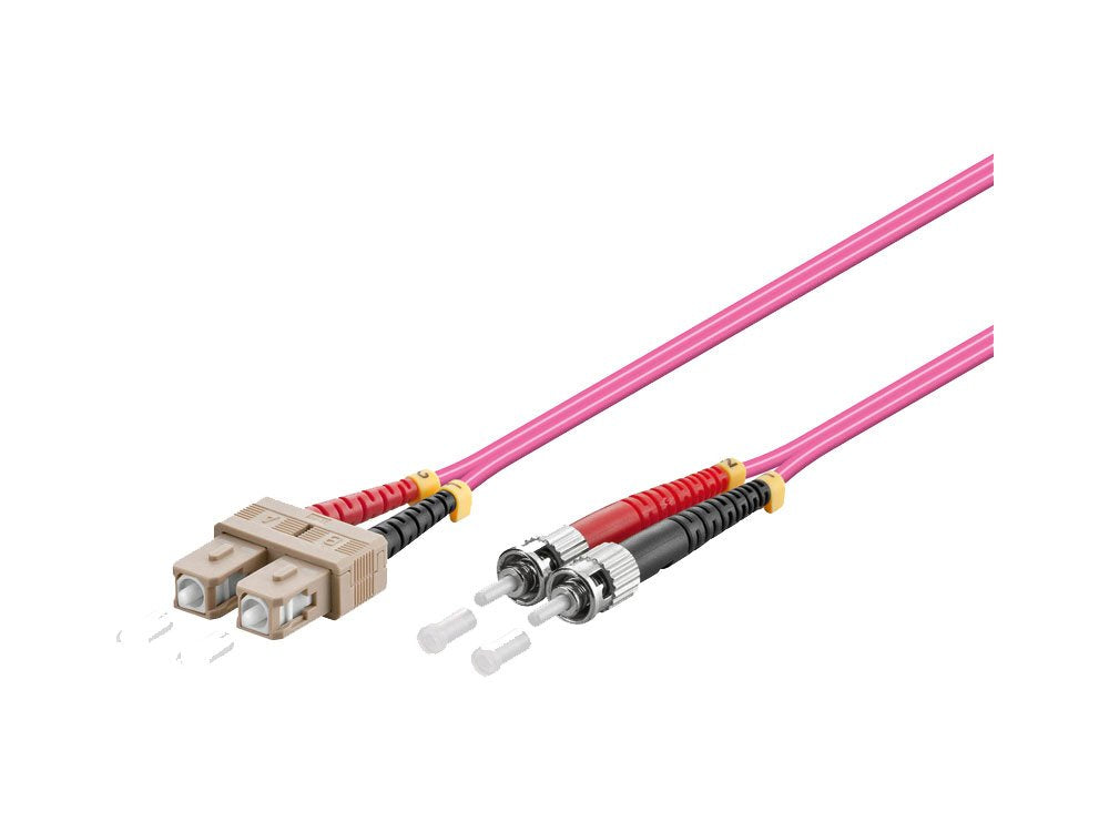 Cable De Red Lwl Duplex Om4 (Multimode, 50 125) Sc St, Lszh, Austauschbare Polarität, 2m, Good Connections®