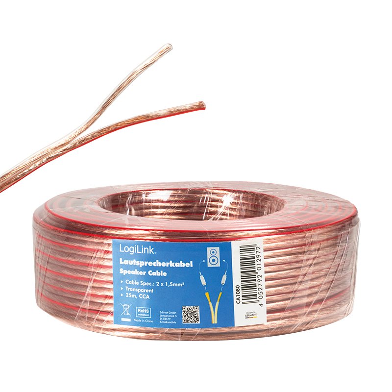 Logilink Ca1080 Cable De Audio 25 M Transparente