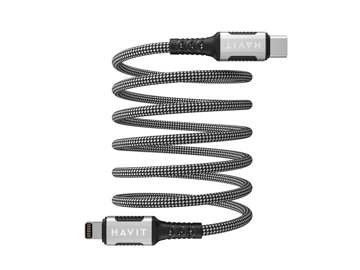 EAN 6939119077563 - Havit 6939119077563 cable de conector Lightning 1 m Negro, Plata imagen 1