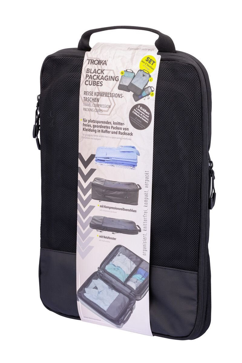Troika Kompressionmaschen Set Troika Negro Packing Cubes