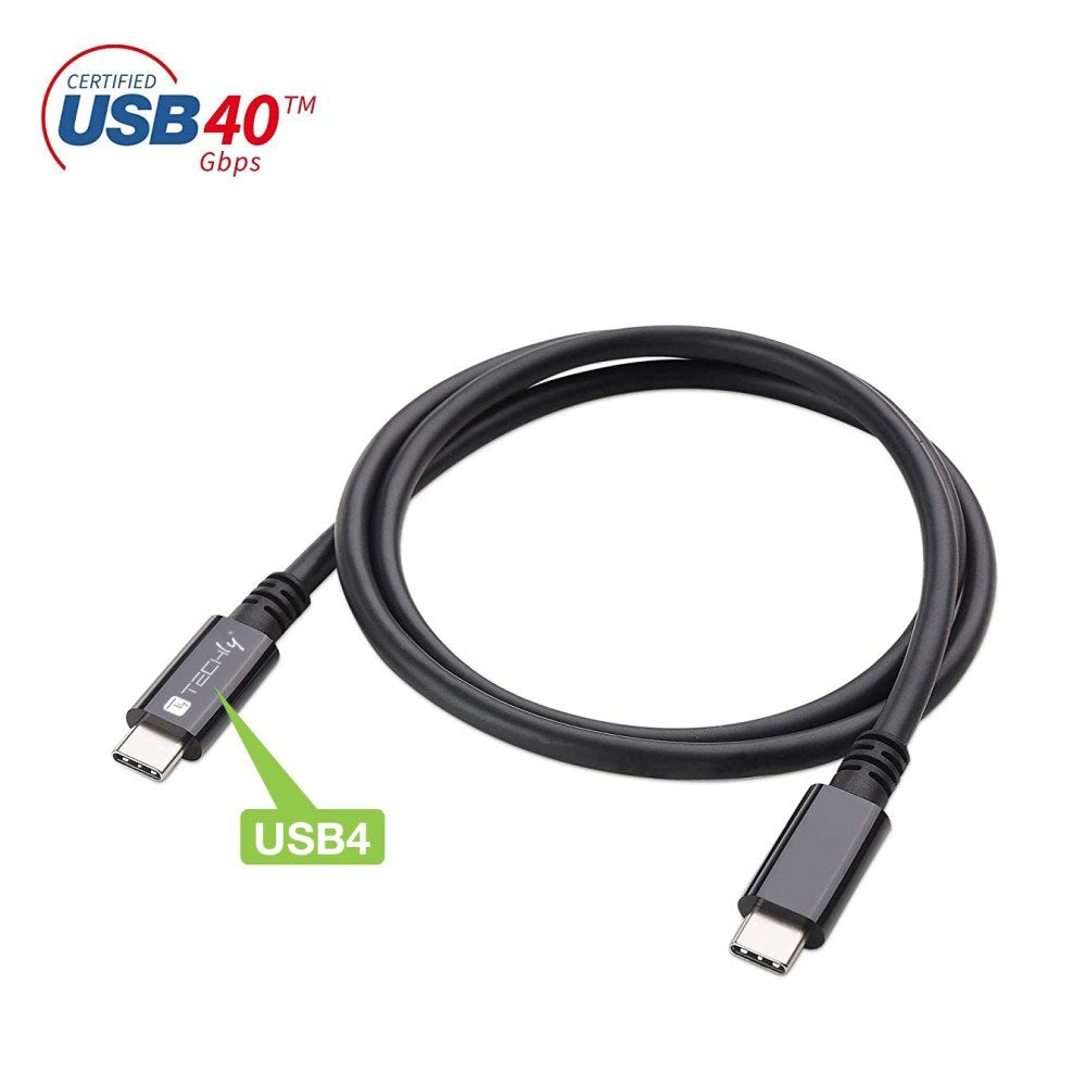 Techly Icoc Musb40-Cmcm08 Cable Usb 4.0 Usb-C A Usb-C Thunderbolt 4 Pd M/M 80cm