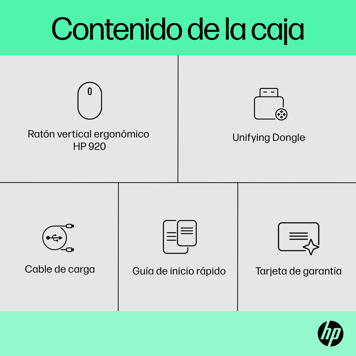 EAN 0196548939633 - HP 920 Ergonomic Vertical Mouse ratón Universal mano derecha Bluetooth + USB Type-A 4000 DPI imagen 9