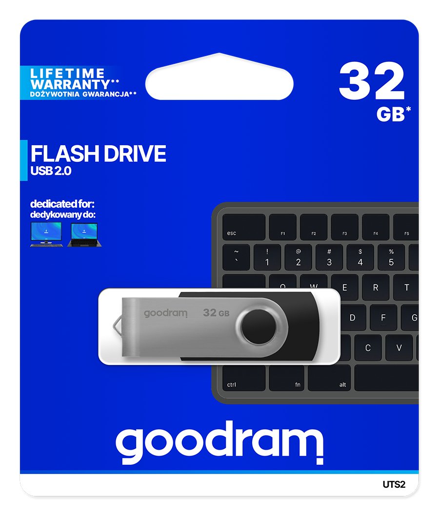 Pendrive Goodram 32gb Usb2.0 Uts2 Black Uts2-0320k0r11
