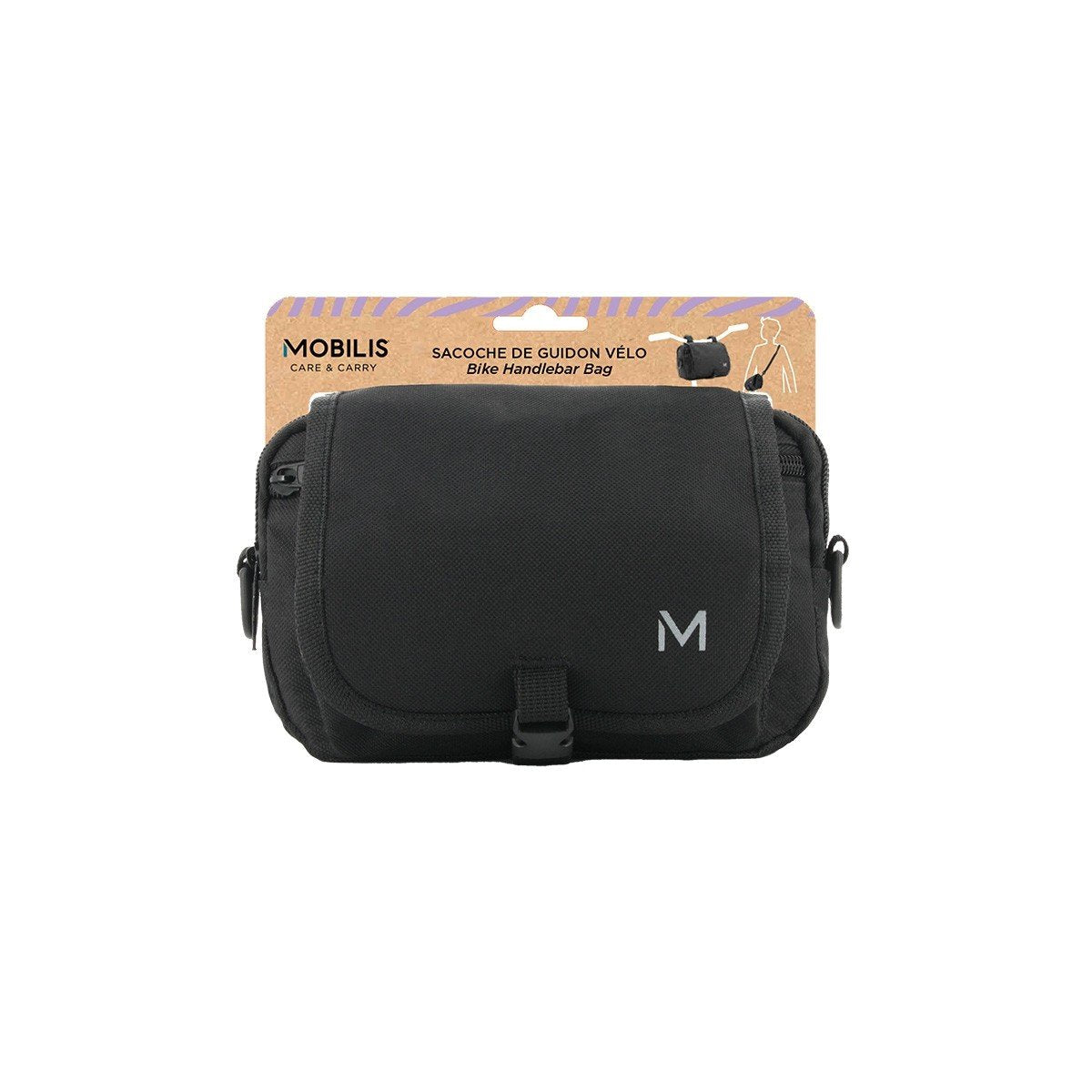 EAN 3700992528205 - Mobilis 070003 bolsa para bicicletas y cesta Frente Bolsa de bicicletas Negro imagen 5