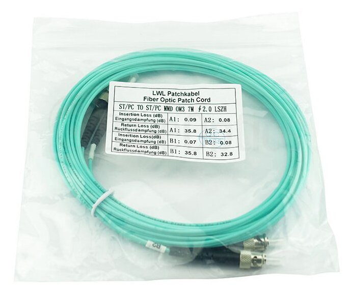 Latiguillo De Cable Blueoptics Fo St / St Mm Om3 Aqua 50.0m
