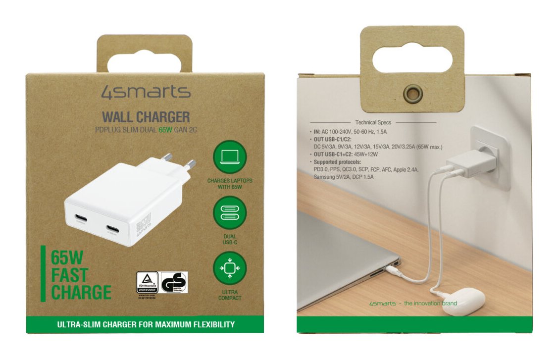 EAN 4252011912162 - 4smarts 546065 cargador de dispositivo móvil Universal Blanco Corriente alterna Carga rápida Interior imagen 8