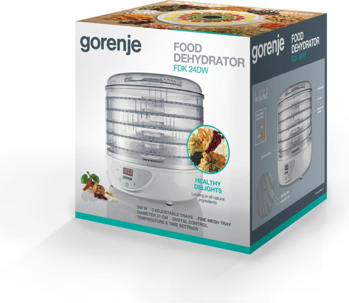 EAN 3838942927034 - Gorenje FDK 24 DW Transparente, Blanco 240 W imagen 4