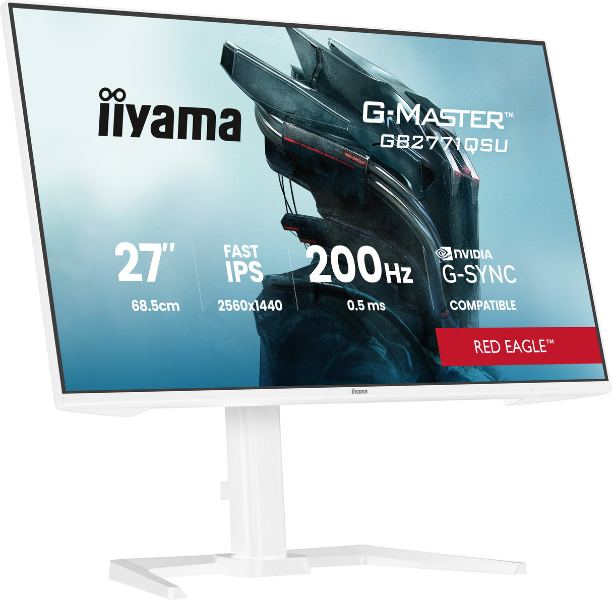 EAN 4948570126521 - iiyama G-MASTER GB2771QSU-W1 pantalla para PC 68,6 cm (27") 2560 x 1440 Pixeles Wide Quad HD LCD Blanco imagen 5