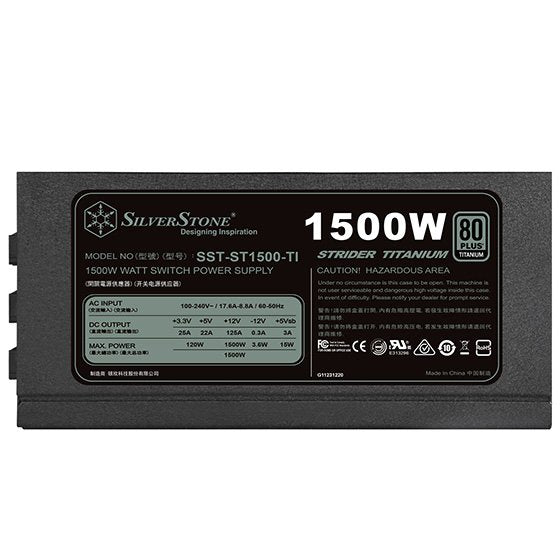Fuente De Alimentación Silverstone Sst-St1500-Ti 1500w 80 Plus Titanium
