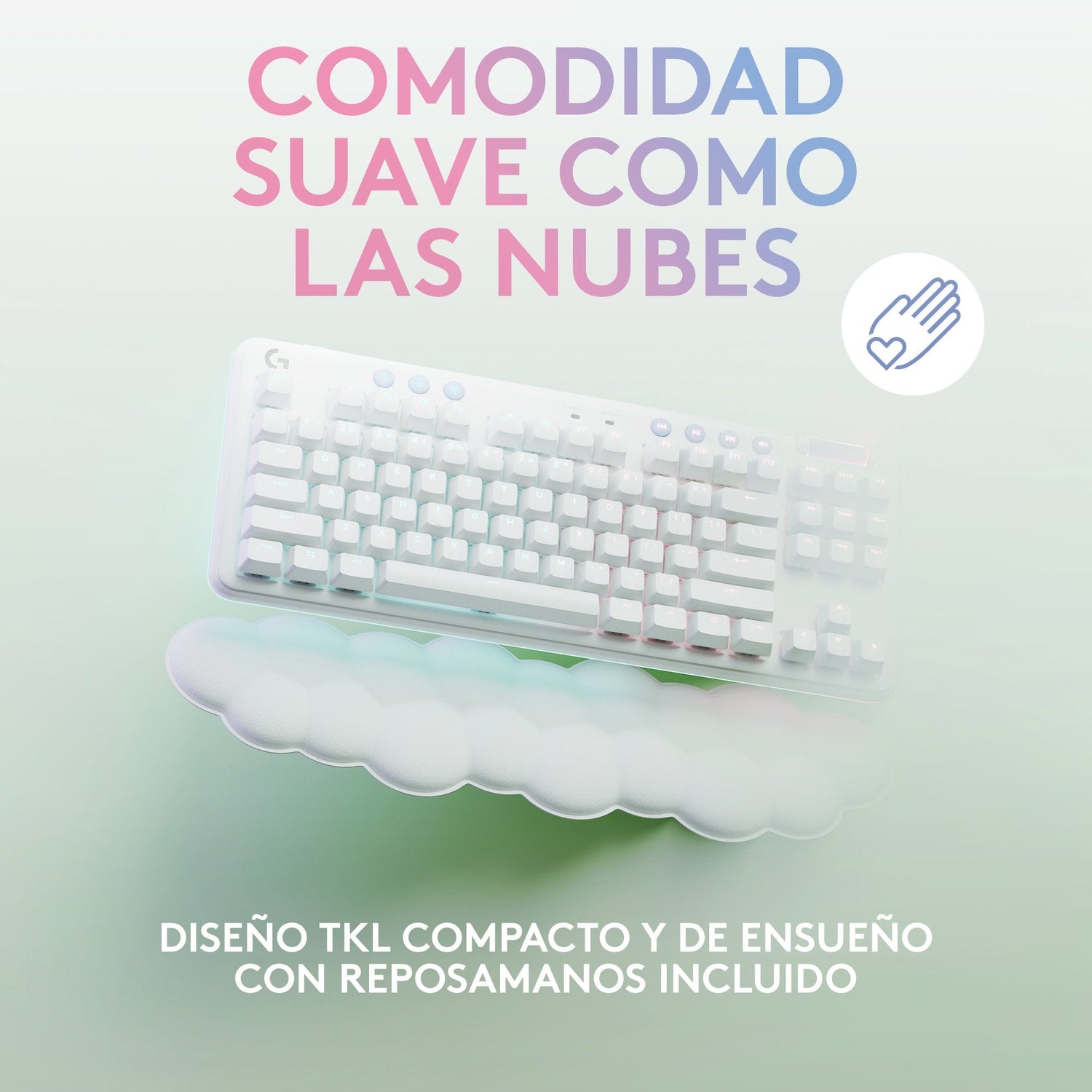 EAN 5099206100886 - Logitech G 920-010685 teclado Juego RF Wireless + Bluetooth QWERTY Español Blanco imagen 4