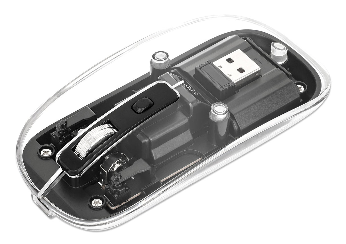 EAN 0766623190268 - Manhattan 190268 ratón Universal Ambidextro RF inalámbrico Óptico 1600 DPI imagen 1
