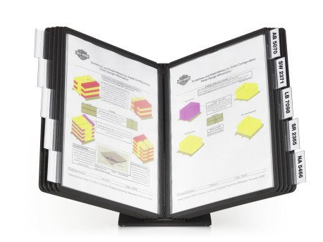 Simema De Paneles Expositores De Mesa Durable Variotable10 Paneles Expositores Negro