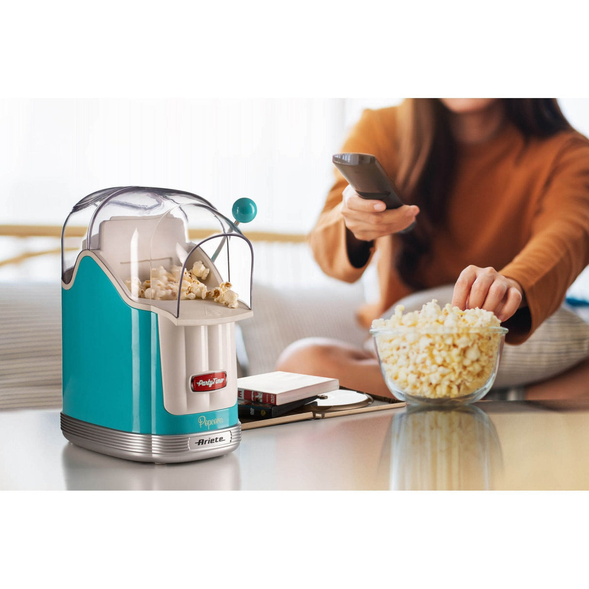 Ariete 00c295801ar0 Palomitas De Maiz Poppers Azul, Blanco 1100 W