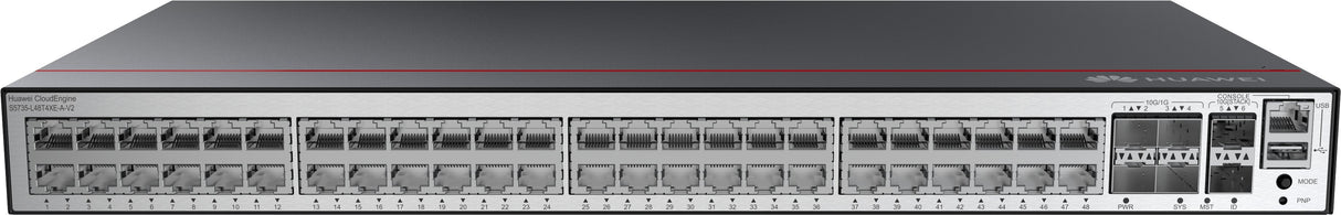 Huawei Switch S5735-L48t4xe-A-V2 (48*Ge Ports, 4*10ge Sfp+ Ports, 2*12ge Stack Ports, Ac Power) + License L-Mlic-S57l (98012040)