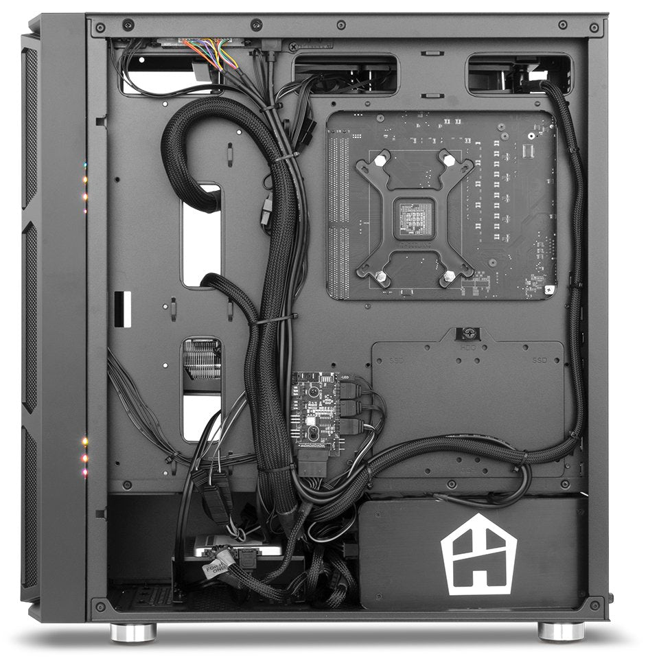 Caja Pc Nox Torre Atx Hummer Nova Argb 2xven 200mm Argb/Control Led/Lateralcristaltemplad Nxhummernova