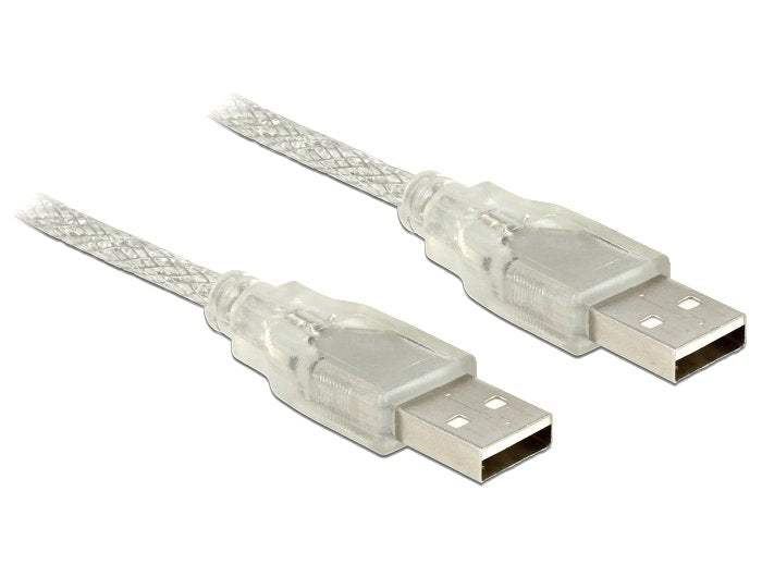 Delock Cable Usb 2.0 Tipo A Macho> Usb 2.0 Tipo A Macho 0.5 M Transparente