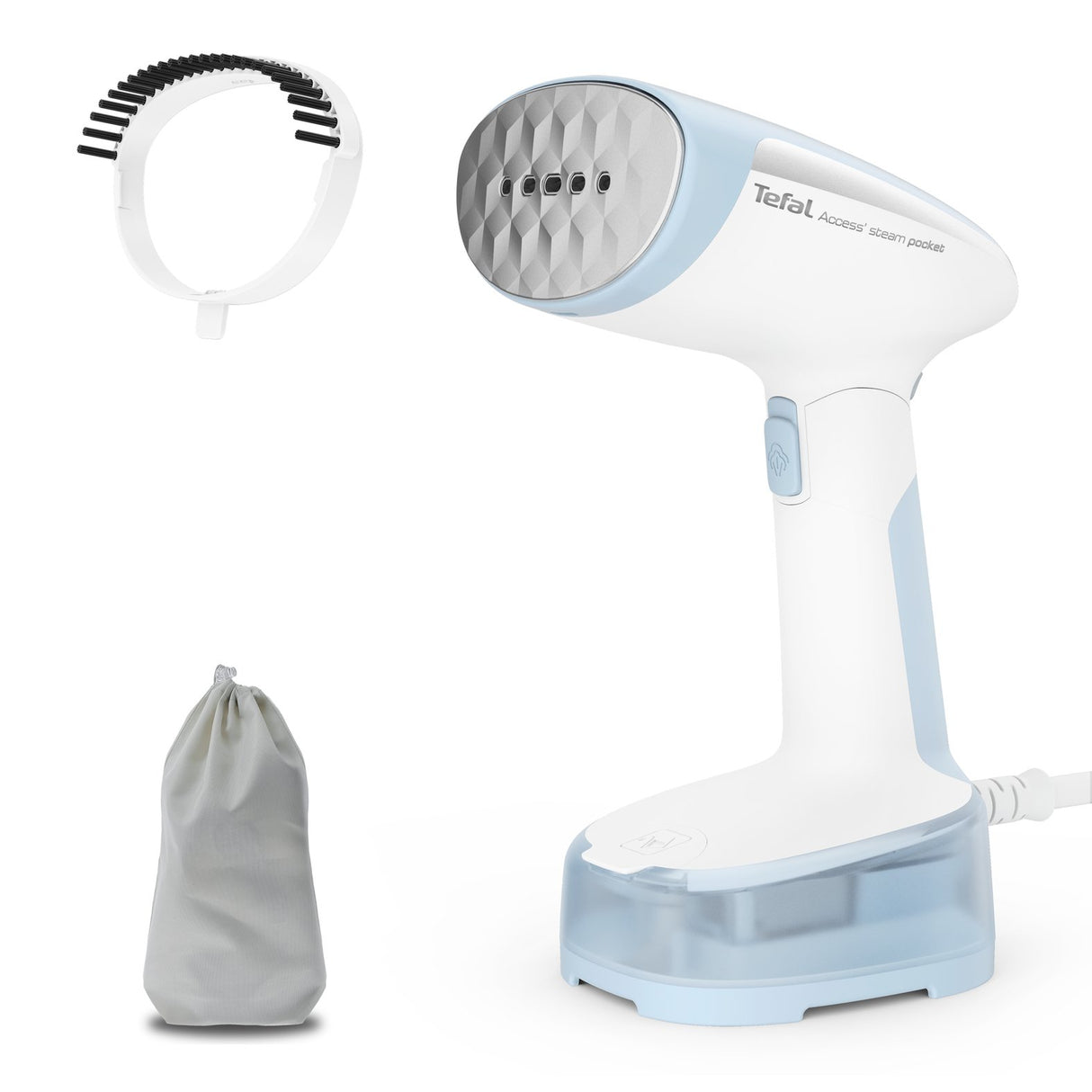 EAN 3121040087763 - Tefal Access Steam Pocket DT3041 Vaporizador manual de prendas 1300 W Azul, Blanco imagen 1